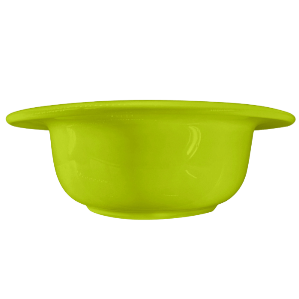 Ceramic Scoop Bowl Cup For Seniors Green Side View