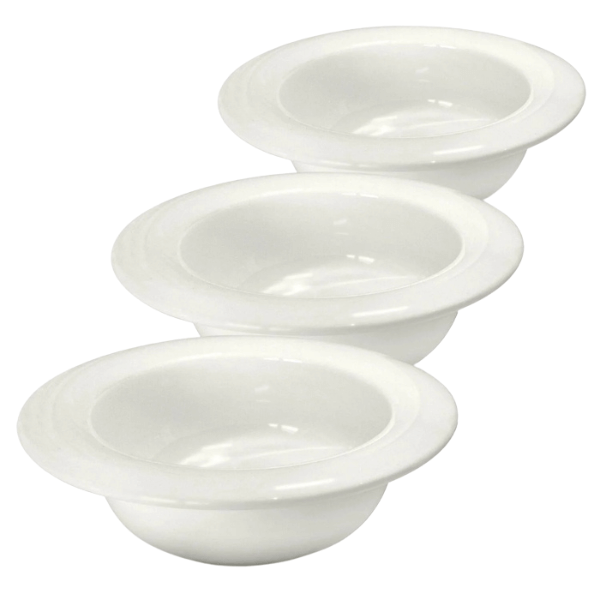 Ceramic Scoop Bowl Cup For Seniors White