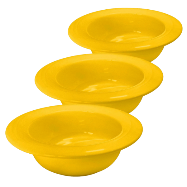 Ceramic Scoop Bowl Cup For Seniors Yellow