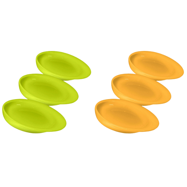 Ceramic Scoop Plate For Seniors Green And Yellow