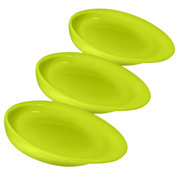 Ceramic Scoop Plate For Seniors Green