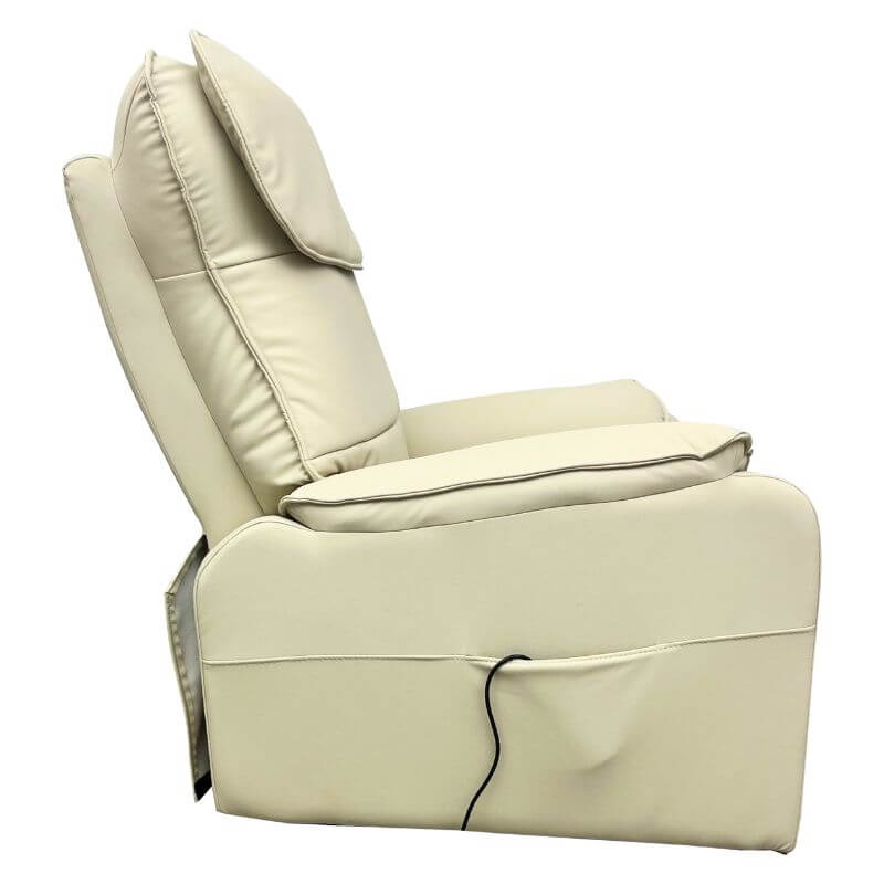 ComfortCare Zen Massage Recliner for Seniors Cream Side Right View