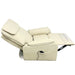 ComfortCare Zen Massage Recliner for Seniors Cream Tilted back all the way