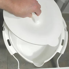 Commode Bowl and Lid for Over Toilet Aid Frame