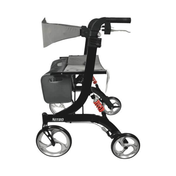 DRIVE Nitro Heavy Duty Bariatric Outdoor Walker 204kg Side View