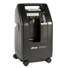 Image of DeVilbiss 525 - 5 Liter Home Oxygen Concentrator with Continuous Flow front view with control panel and castor wheels