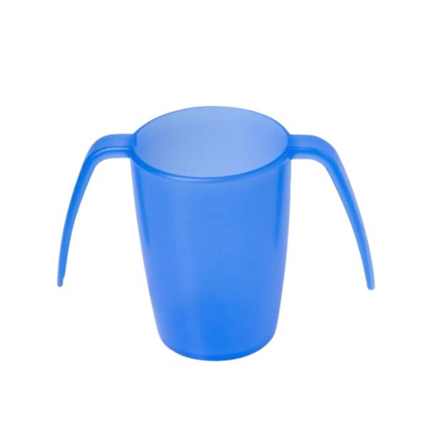 Double Handled Cup With Measurements Blue