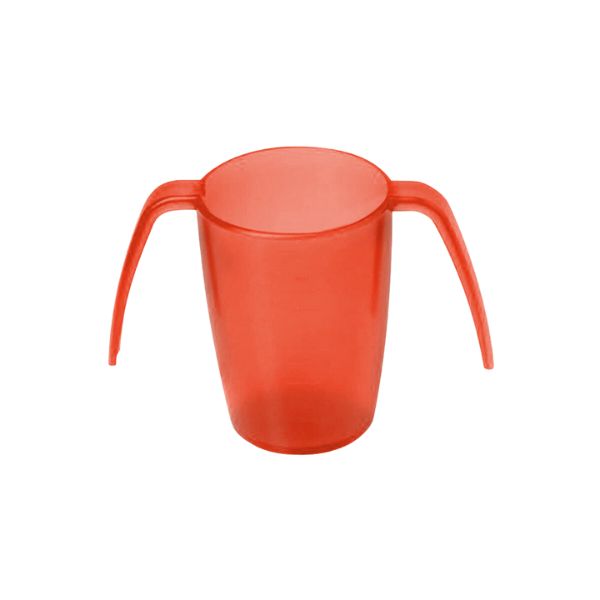 Double Handled Cup With Measurements Red