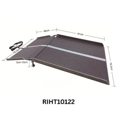 Drive-In Wheelchair Ramp for Vehicle Access Portable Folding Mobility Ramp 81cm length for 5–10cm step heights