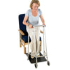 Image of Dycem Non-Slip Floor Mat for Safe Transfers and Balance Support used during chair-to-walker transfer