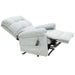 Electric Lift Recliner for Comfort Fabric Ash Semi Extended Side View