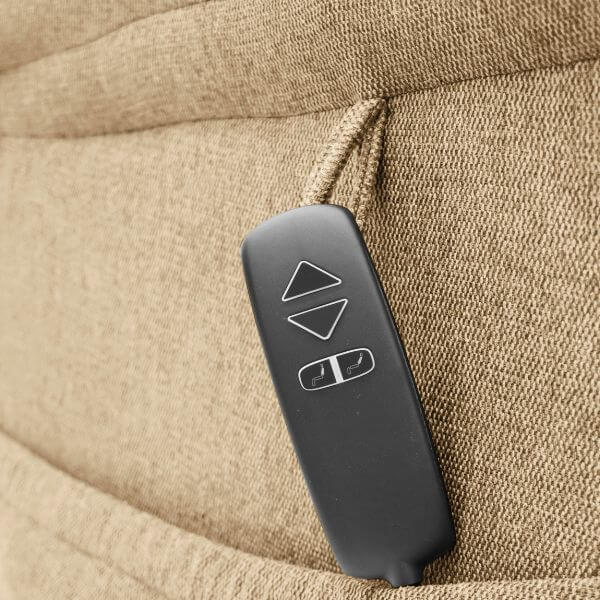 Electric Lift Recliner for Comfort Fabric Brown Control