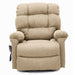 Electric Lift Recliner for Comfort Fabric Brown Front View