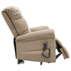 Image of Electric Lift Recliner for Comfort Fabric Brown Side View