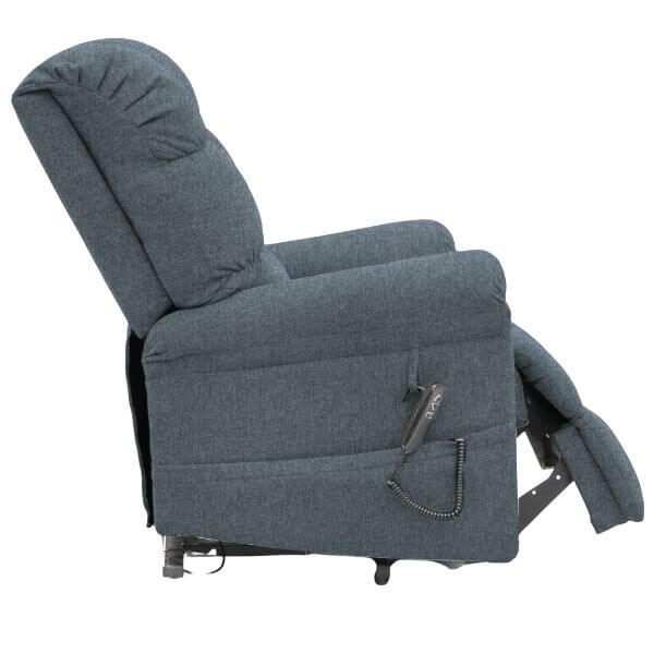Electric Lift Recliner for Comfort Fabric Graphite Side View