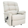 Image of Electric Lift Recliner for Comfort Leather Light Grey Front Left View