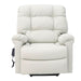 Electric Lift Recliner for Comfort Leather Light Grey Front View