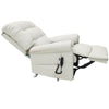 Image of Electric Lift Recliner for Comfort Leather Light Grey Semi Extended