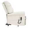 Image of Electric Lift Recliner for Comfort Leather Light Grey Side View