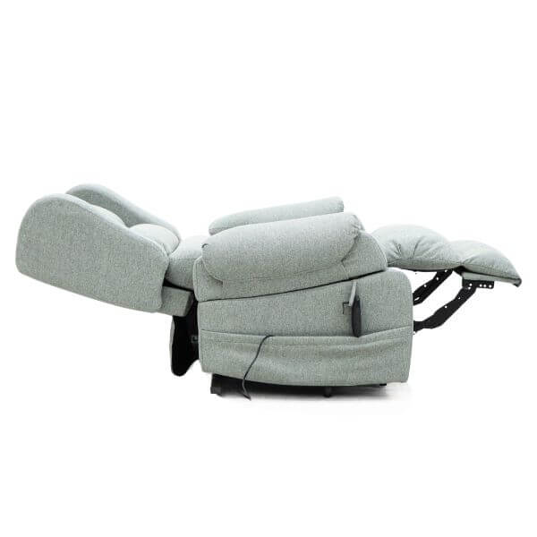 Electric Lift Recliner for Everyday Relaxation Fabric Ash Fully Extended