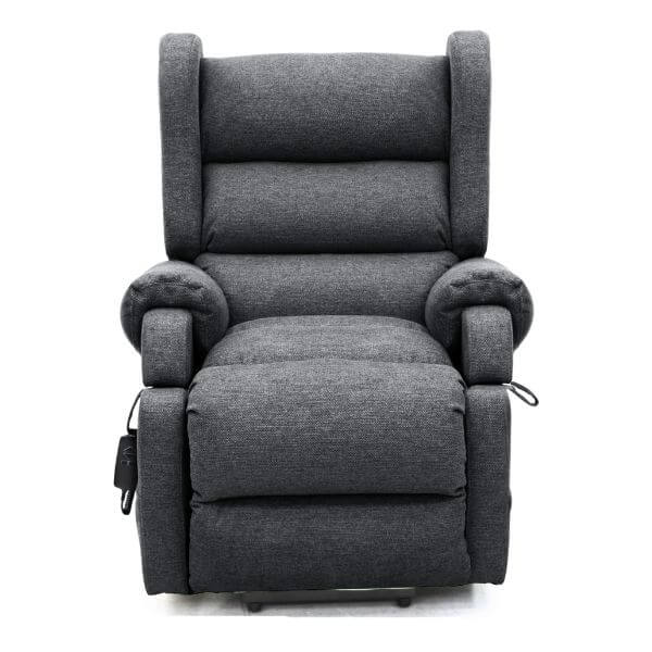Electric Lift Recliner for Everyday Relaxation Fabric Graphite Front View