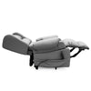 Image of Electric Lift Recliner for Everyday Relaxation Leather Dark Grey Fully Extended