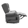 Image of Electric Lift Recliner for Everyday Relaxation Leather Dark Grey Leg Extended