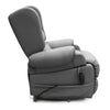 Image of Electric Lift Recliner for Everyday Relaxation Leather Dark Grey Side View