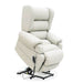 Electric Lift Recliner for Everyday Relaxation Leather Light Grey Featured Image