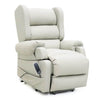 Image of Electric Lift Recliner for Everyday Relaxation Leather Light Grey NE View