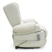 Electric Lift Recliner for Everyday Relaxation Leather Light Grey Side View
