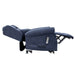 Electric Lift Recliner for Therapy Fabric Blue Fully Extended