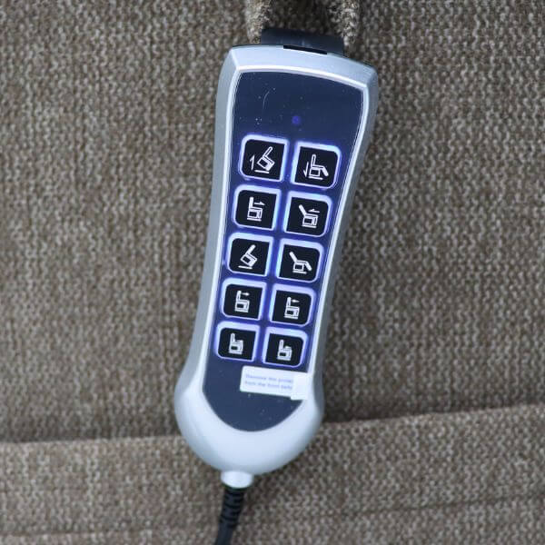 Electric Lift Recliner for Therapy Fabric Brown Control