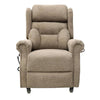 Image of Electric Lift Recliner for Therapy Fabric Brown Front View