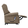 Image of Electric Lift Recliner for Therapy Fabric Brown Leg Extended