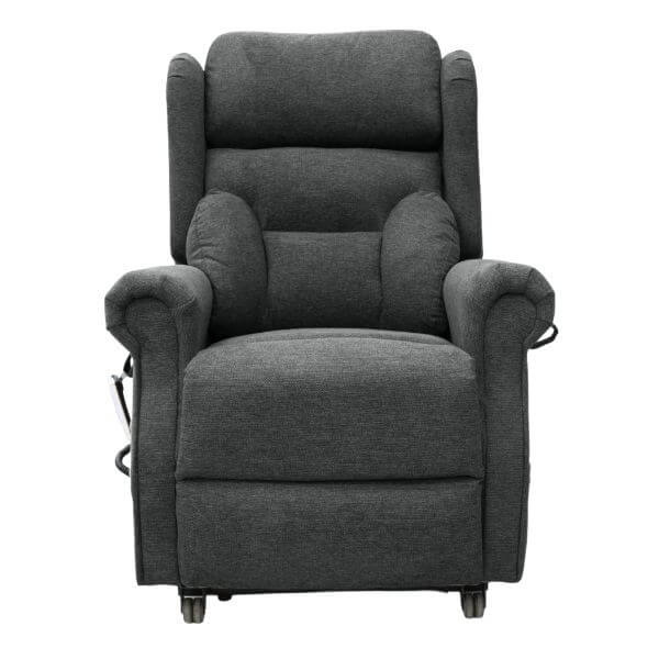 Electric Lift Recliner for Therapy Fabric Graphite Front View