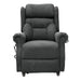 Electric Lift Recliner for Therapy Fabric Graphite Front View
