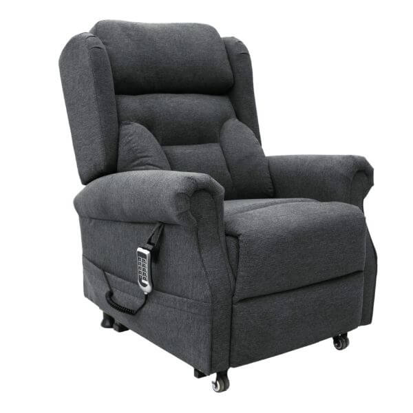 Electric Lift Recliner for Therapy Fabric Graphite NE View