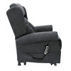 Image of Electric Lift Recliner for Therapy Fabric Graphite Side View