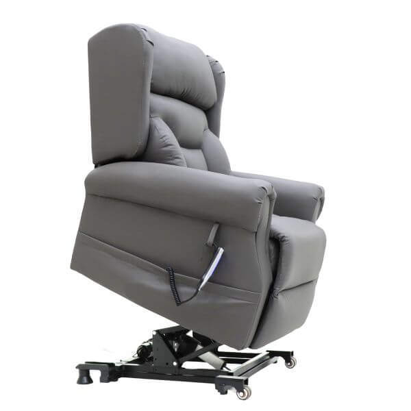 Electric Lift Recliner for Therapy Leather Grey Featured Image
