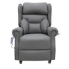 Image of Electric Lift Recliner for Therapy Leather Grey Front View