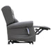 Electric Lift Recliner for Therapy Leather Grey Leg Extended