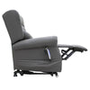 Image of Electric Lift Recliner for Therapy Leather Grey Leg Extended