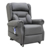 Image of Electric Lift Recliner for Therapy Leather Grey NE View