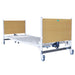 Electric Pull-Apart Homecare Bed with High Low and Trendelenburg assembled with wood headboard and footboard on castors