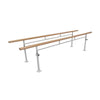 Image of Fixed Parallel Bars for Walking Therapy and Balance Training adjustable wooden handrail walking bars with metal support frame