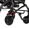 Image of FlyteMax Heavy Duty Carbon Fibre Electric Wheelchair front caster suspension detail