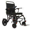 Image of FlyteMax Heavy Duty Carbon Fibre Electric Wheelchair rear angle with fold up armrests