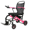 Image of Flytemax2 Lightweight Carbon Fibre Electric Wheelchair pink lightweight powered wheelchair with compact frame