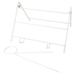 Folding Book and Magazine Holder Stand with Page Clip folded white metal stand frame with detachable wire page holder
